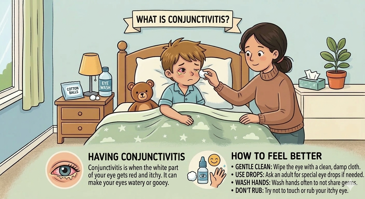 Visual representation of conjunctivitis symptom monitoring