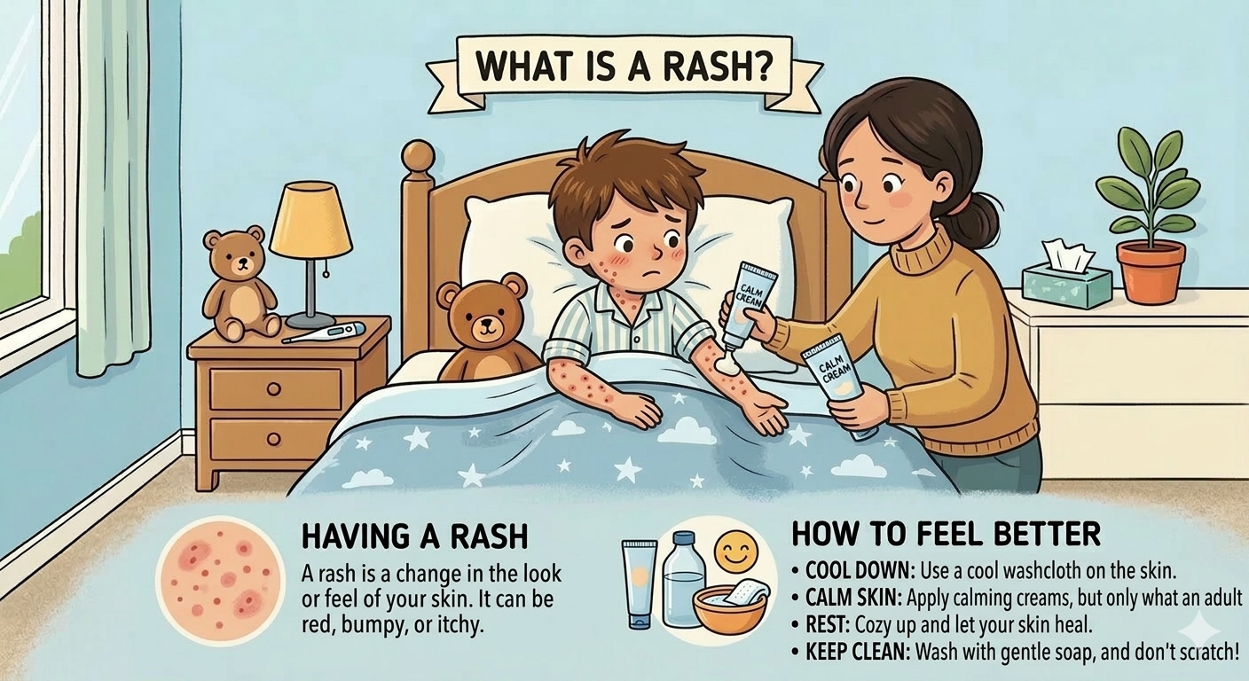 Visual representation of rashes symptom monitoring